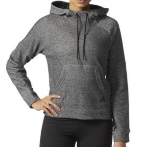 Adidas Womens Hoodie Sport 2 Street Gray Black Pullover Size Large